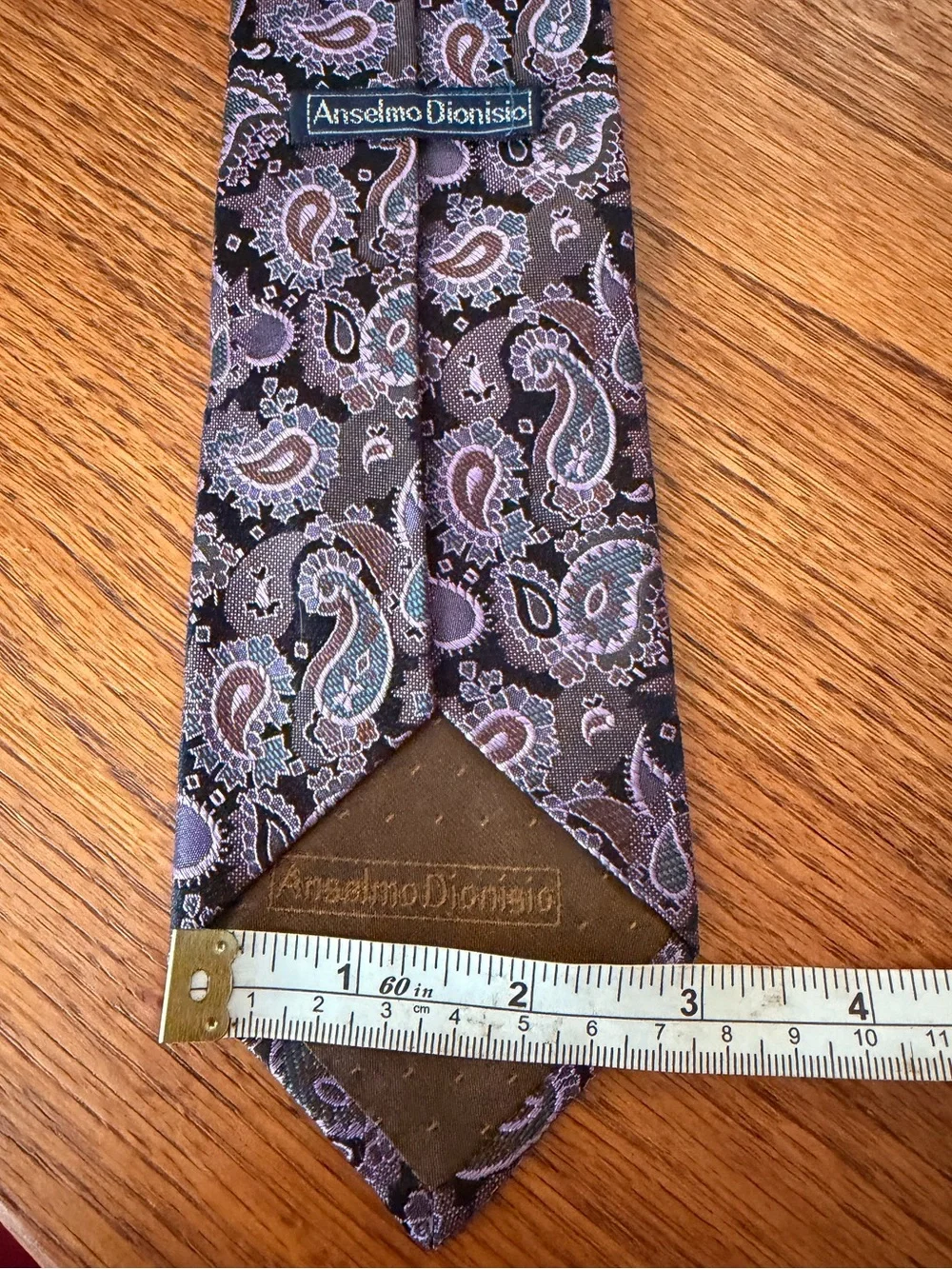Classic Vintage Paisley Black and Purple Men's silk Tie